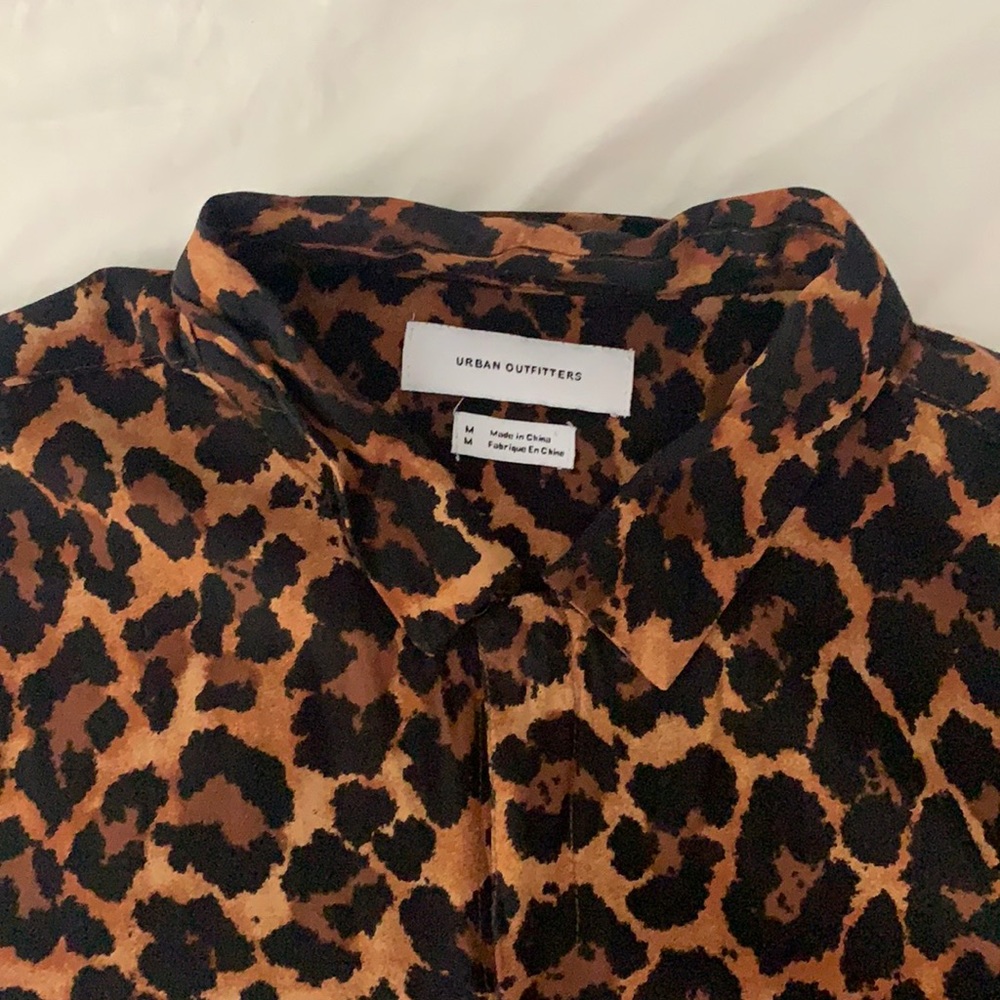 Urban outfitters unisex cheetah button up